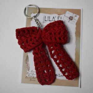 Mesh Bow Red keychain